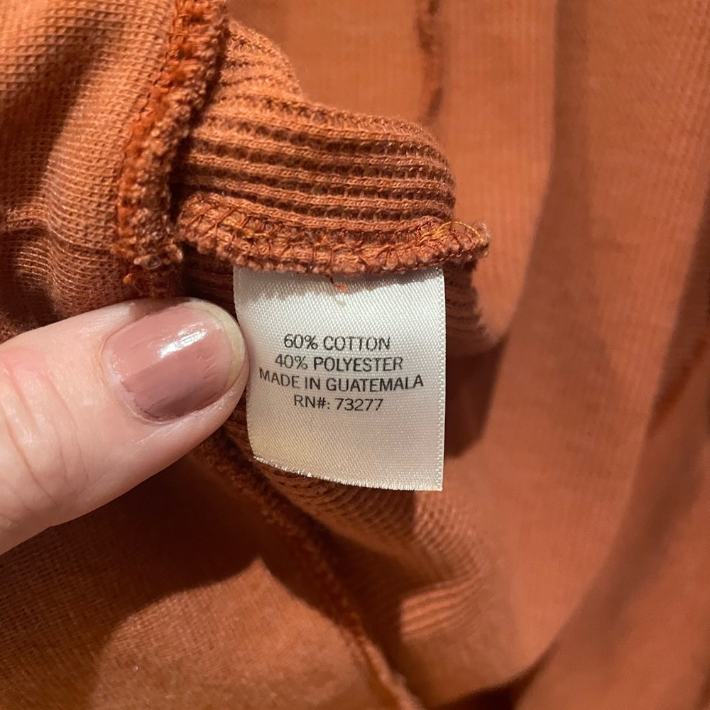 Rust Orange Open Front Cardigan - Picture 5 of 7